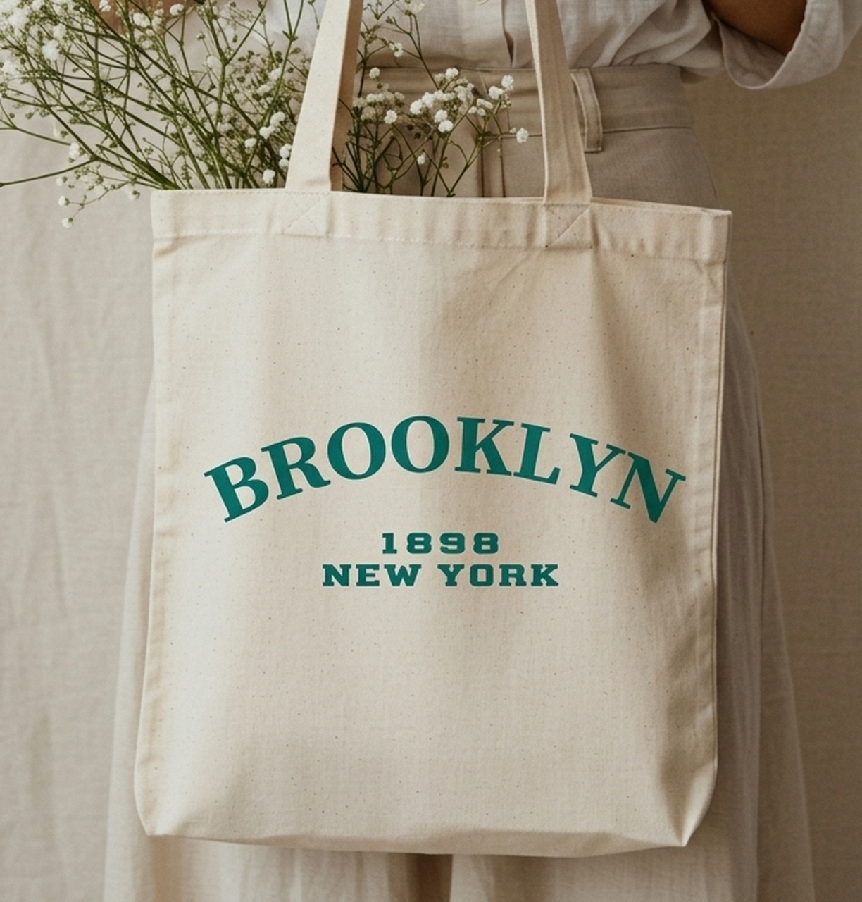 Your custom design printed on a tote bag